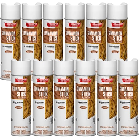 Chase Products Champion Sprayon dry air fresheners net 10 oz. Cinnamon Stick., 12PK 5362